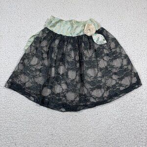 Moxie & Mabel Girls Tulle Tutu Lace Skirt Size 5 Lined Party Skirt Boho